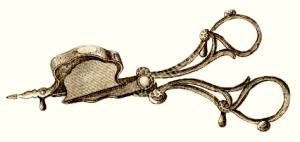 ornamental scissor snuffers with box